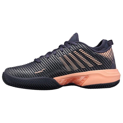 K-Swiss Women's Hypercourt Supreme Graystone And Peach Nectar Tennis Shoes - Image 2