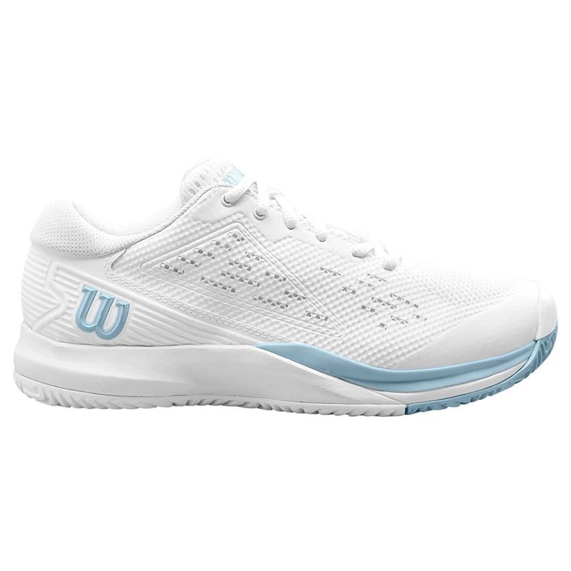 Rush Pro Ace Women's Tennis Shoe White & Baby Blue