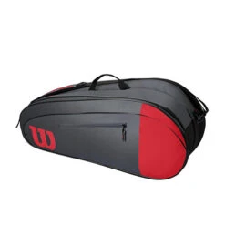 Wilson Team 6 Pack Red And Grey Tennis Bag